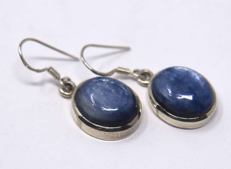 Sterling Silver Gemstone Dangle Earrings