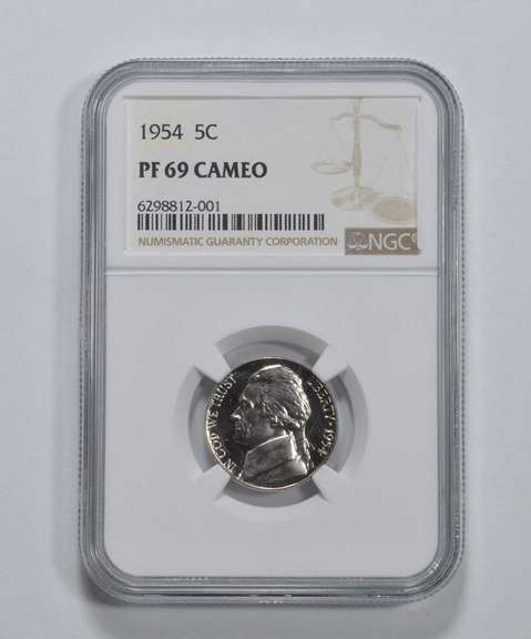 PF69 CAM 1954 Jefferson Nickel - Graded NGC