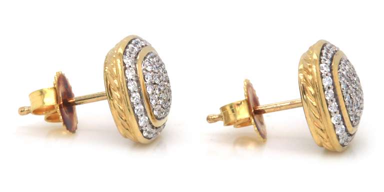 Majestic Davi Yurman Albion Pave Diamond Earrings
