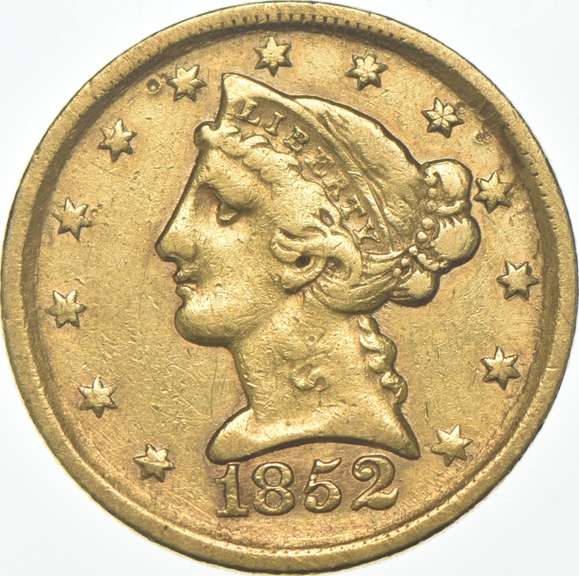 1852-D $5 Liberty Head Gold Half Eagle