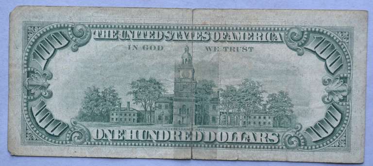 $ 100 1966 Fowler Red Seal US Note