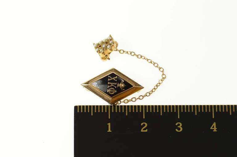 10K Yellow Gold Chi Kappa Phi Public Service Society Lapel Pin/Brooch