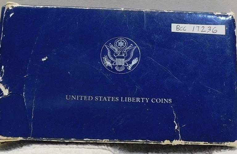 2 pc: 1986 PRF Liberty Sil Dol & Cl Hf