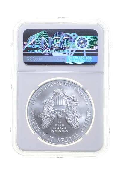 MS67 MINT ERROR 2000 American Silver Eagle - REV Struck Thru - NGC