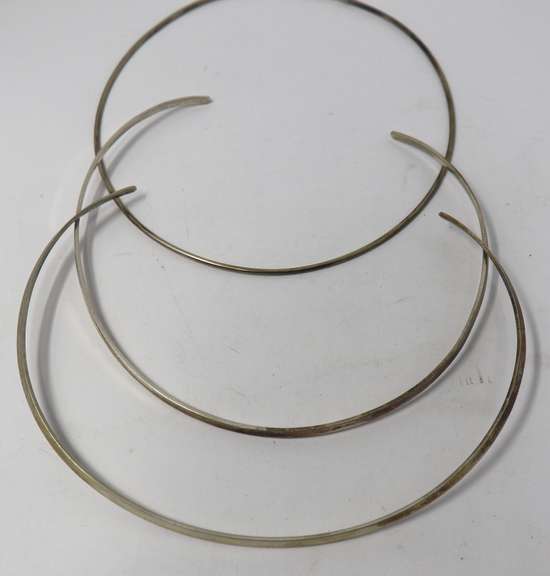 Lot of 3 Sterling Silver Collar Necklaces