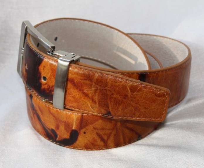 Casual Leather Belt 1 1/2 Inch Wide, Made In Italy