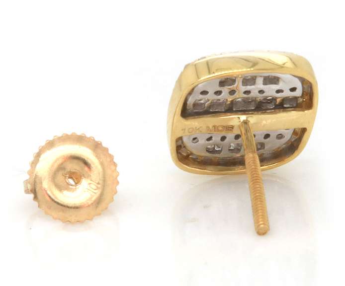 Amazing Yellow Gold Diamond Earrings