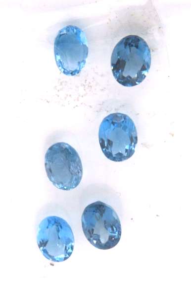 Pretty Group of Oval Cut London Blue Topaz Gemstones, 10.46cts