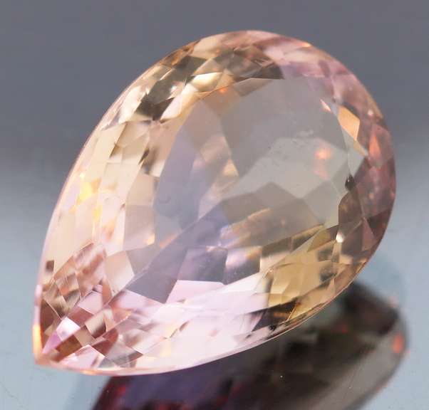 Elegant 13.92ct pear cut Bolivian Ametrine