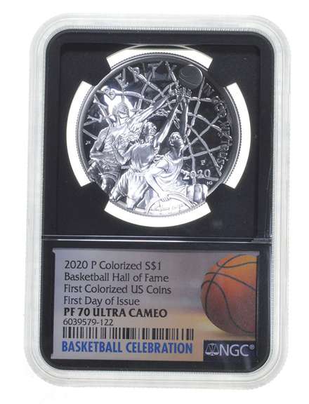 PF70 2020-P Basketball HOF Silver Dollar Kareem Abdul Jabbar Auto NGC