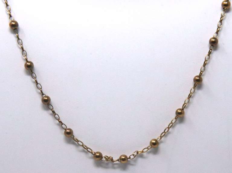 Italian Sterling Silver Bead Chain Necklace