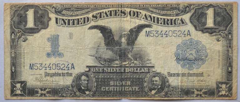 1899 Series $ 1 Black Eagle Silver Certificate