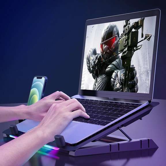 RGB Laptop Cooling Pad with 5 Strong Cooling Fans