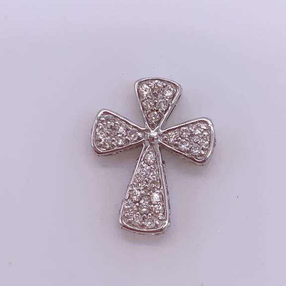 14kt Gold Diamond Cross Pendant