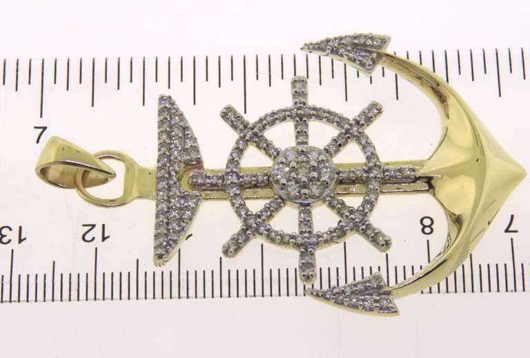 Charming 10kt Diamond Nautical Pendant