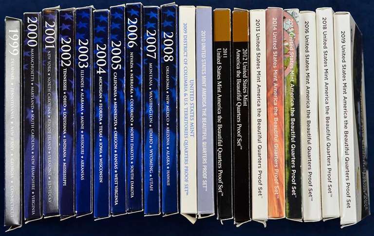 United States Mint Proof 50 State Quarters Sets 1999-2019 NO 2017