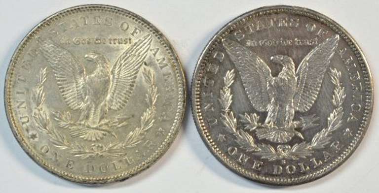 1879-P & 1879-S Morgan Silver Dollars