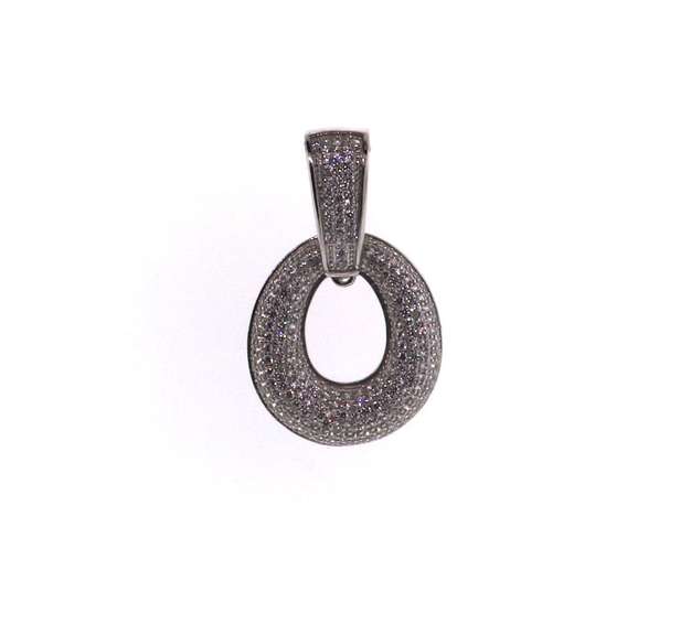Infinity Sterling Silver Pendant with Cubic Zirconias