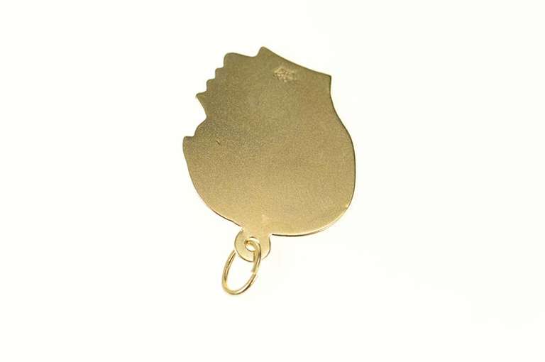 14K Yellow Gold Ruby Retro Boy Son Mother's Father's Day Charm/Pendant