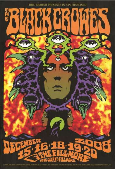 Chris Robinson Black Crowes Autographed 12x18 Poster Photo