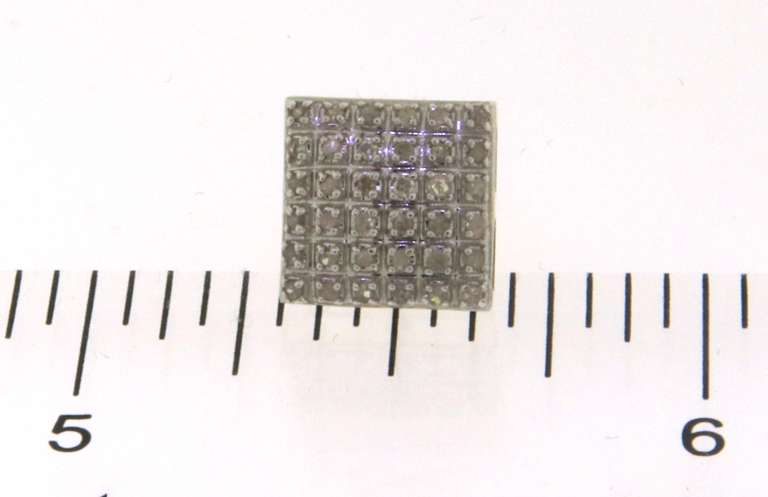 Fun 10kt Square Diamond Earrings
