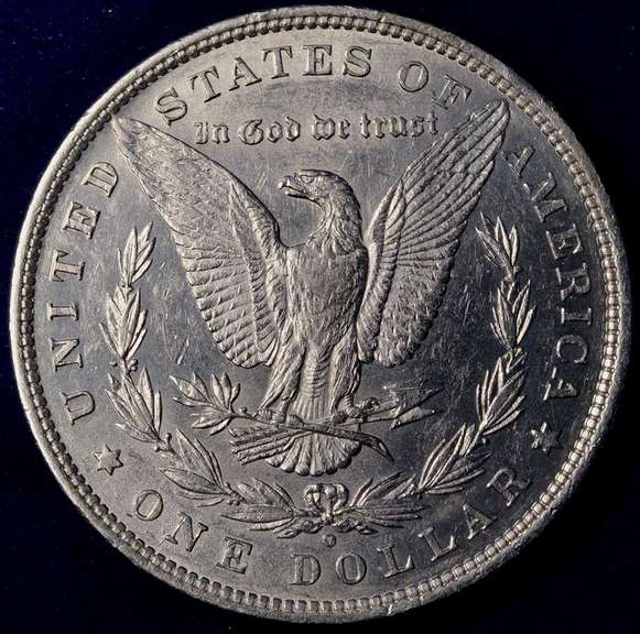 1884-O Morgan Silver Dollar, AU.