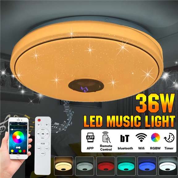 33CM 36W Bluetooth Music LED Ceiling Light RGB
