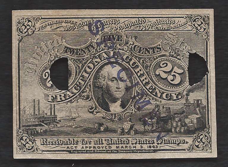 25 cent Fractional Experimental. Rare