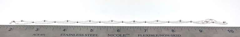 Delightful Handmade Italian Sterling Silver Cable Bead Necklace