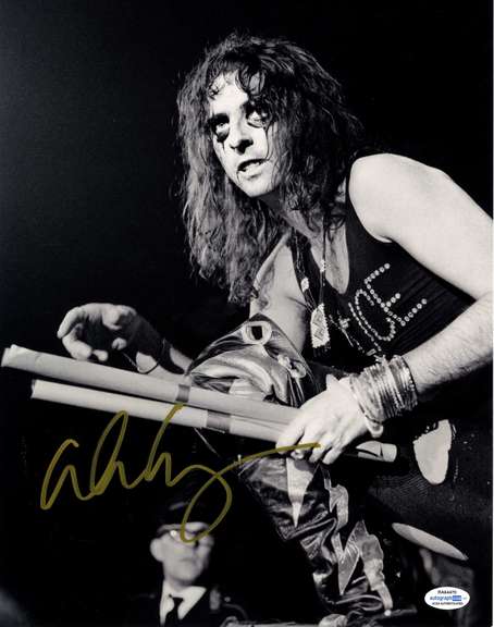Alice Cooper Autographed Signed 11x14 Photo Live Alice ACOA