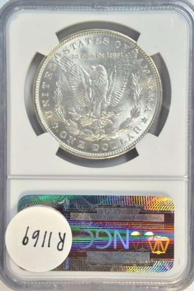 Great nearly Gem BU 1889 Morgan Silver Dollar. NGC MS64