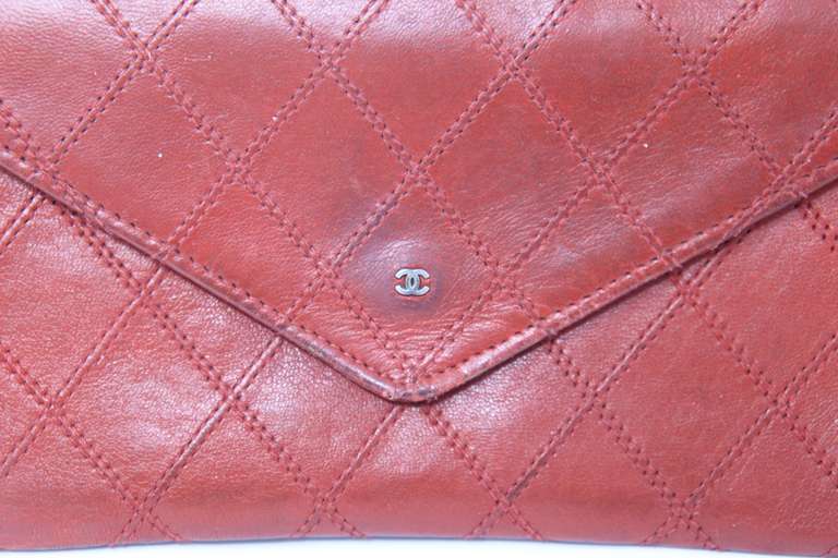 Authentic Chanel Red Leather Wallet