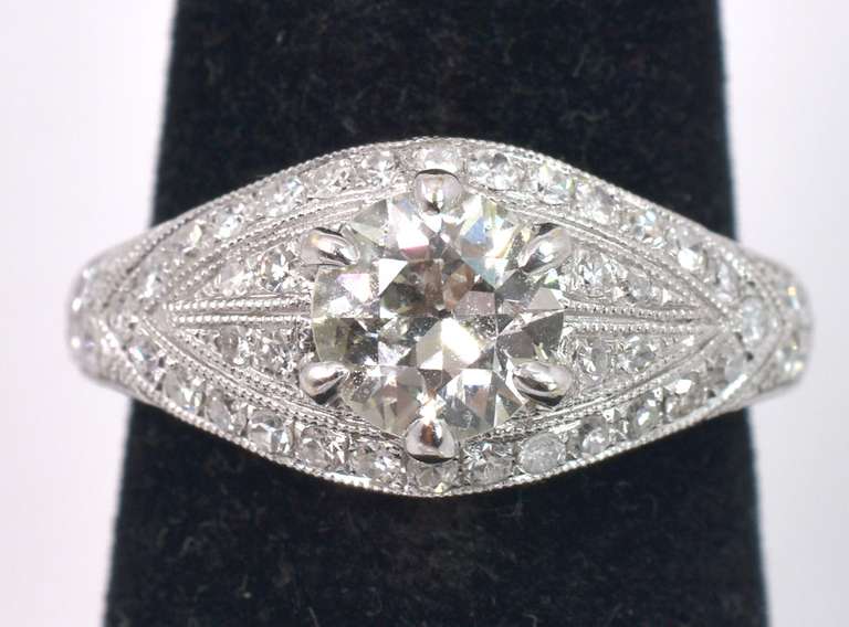 Incredible Ladies 1.05CTS Diamond Ring in 18K White Gold