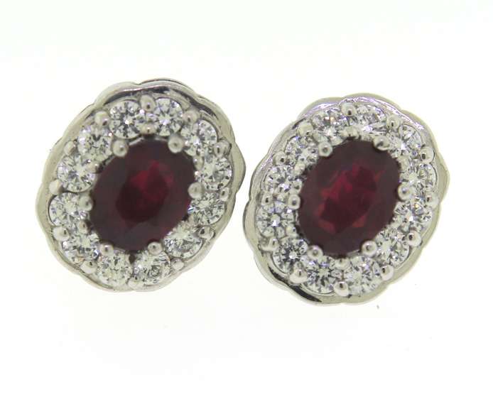 Sterling Silver Gemstone and CZ Earrings