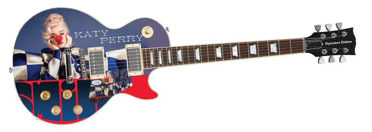 Katy Perry Smile Autographed Signed Custom Photo Graphics Guitar ACOA