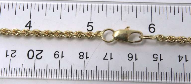 Popular Yellow Gold Rope Chain Necklace
