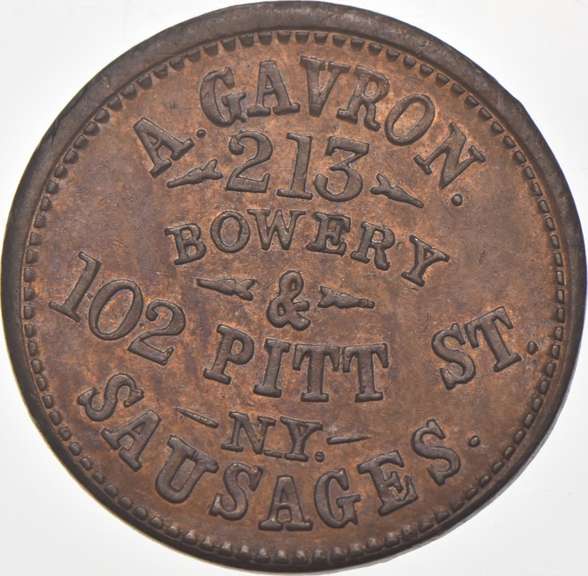 A. Gavron Civil War Token NY 630 AB