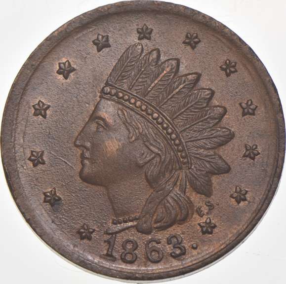 1863 J. Wightman Civil War Token NJ 555C