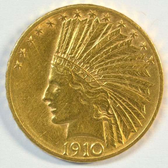 Very attractive 1910-D US $10 Indian Gold Piece