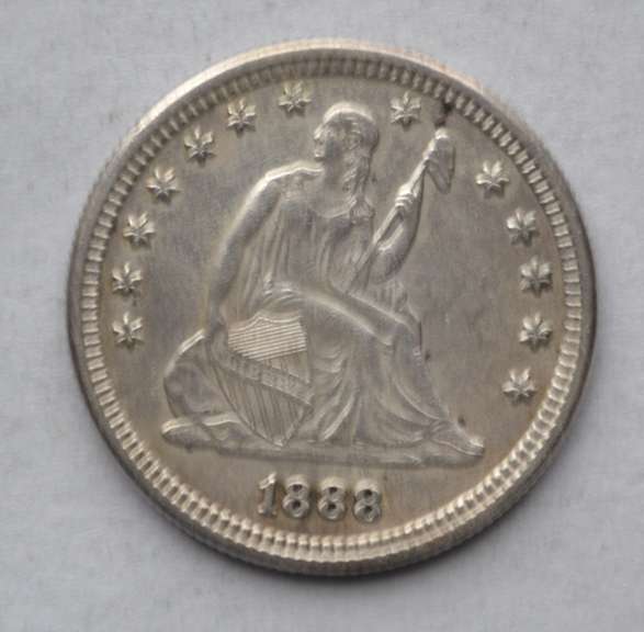 1888 S Seated Quarter