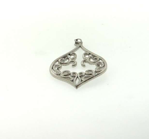 Fat Tear Drop Pendant with Cubic Zirconias