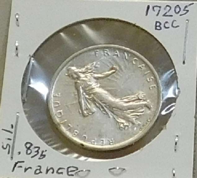 France 1960   5 Francs .835 Silver