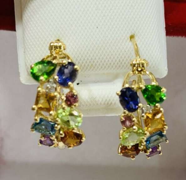 14kt Gold & Sapphire Earrings