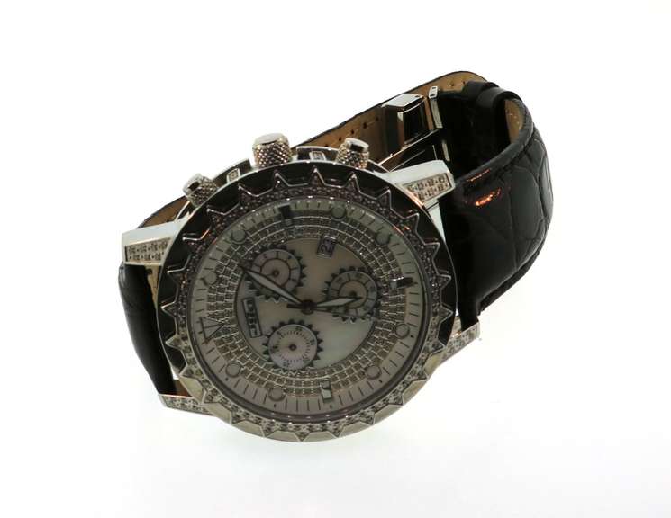 Jojino Stainless Steel & Leather Strap Watch