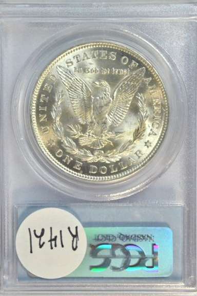 Nearly Gem BU 1921 Morgan Silver Dollar. PCGS MS64