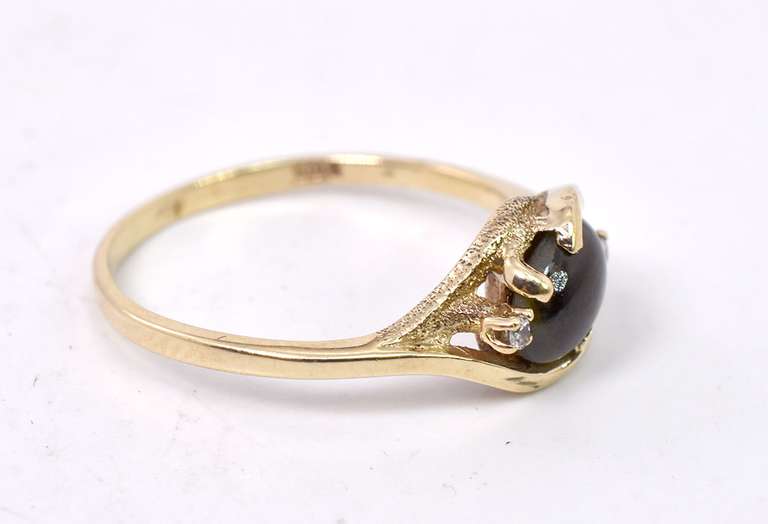 Brown Star Sapphire Ring in Gold