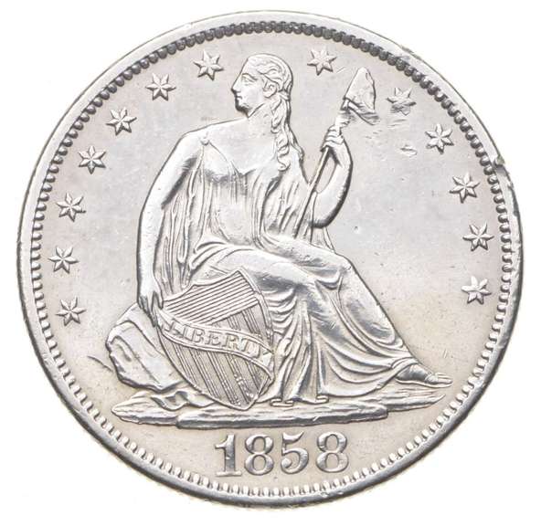 1858-S Seated Liberty Half Dollar