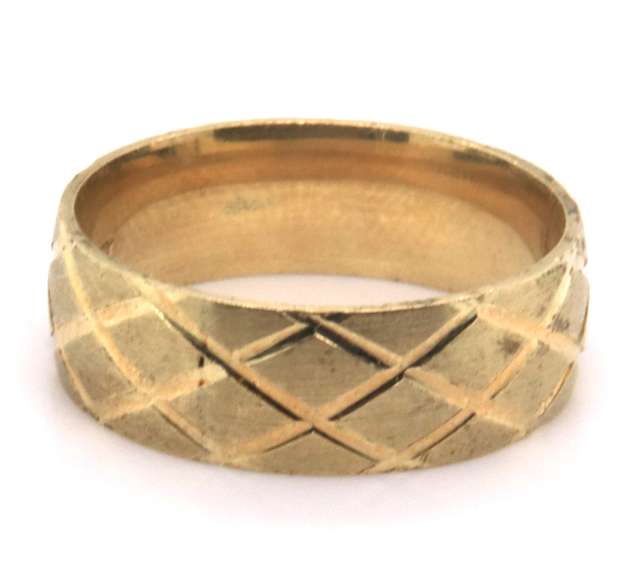14 KT YELLOW GOLD WEDDING BAND