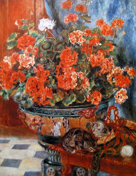 Pierre Auguste Renoir, Flowers and Cats