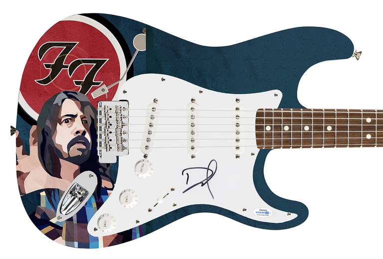 Foo Fighters Dave Grohl Autographed Signed Custom Photo Graphics Guitar ACOA